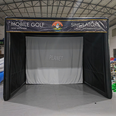 quality Commercial Airtight Golf Blow Up Tent PVC Golf Simulator Tent Outdoor Golf Practice Tent factory