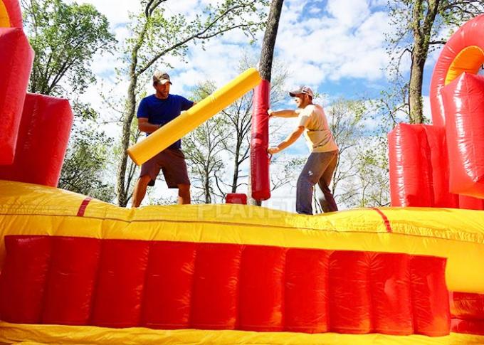 Interactive Giant Inflatable Battle Zone Jousting Game Arena 10 X 8.5 X 5 M