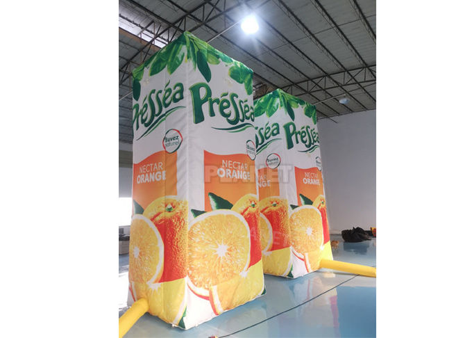 Inflatable Oranges Orange Juice Drink Inflatable Advertising Bottle For Event