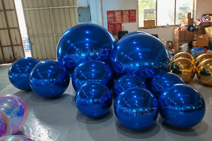 Double Layer Reflective PVC Hanging Resuable Blue Inflatable Mirror ...