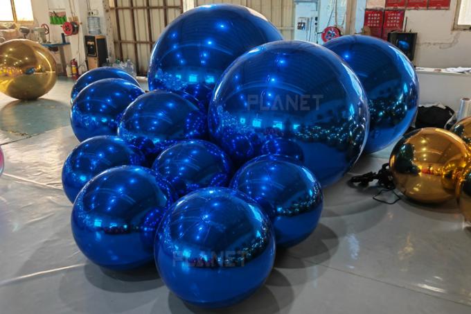 Double Layer Reflective PVC Hanging Resuable Blue Inflatable Mirror ...