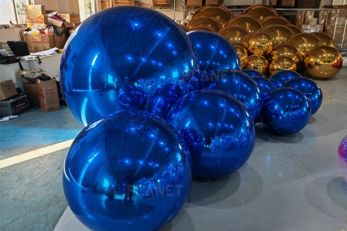 Double Layer Reflective PVC Hanging Resuable Blue Inflatable Mirror ...