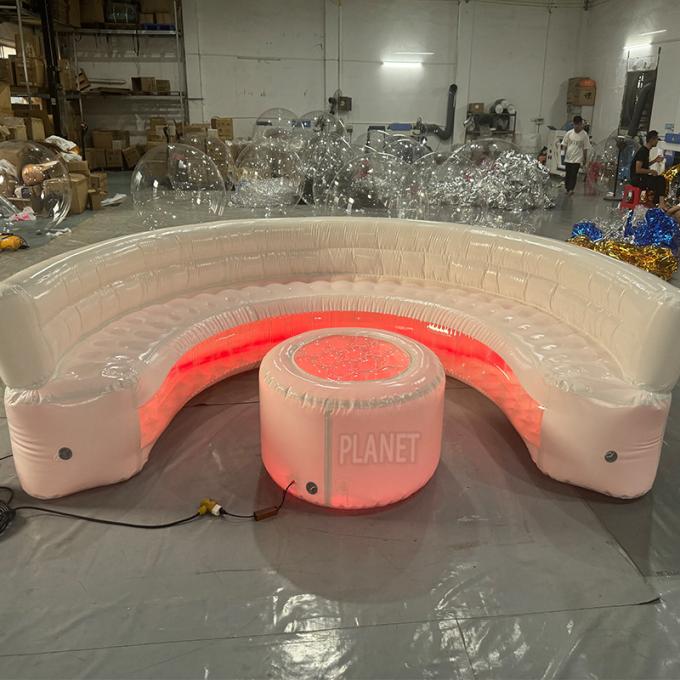 Customized Airtight LED Inflatable Round Sofa Furniture Lounge ...
