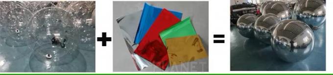 Giant Iridescent Hanging Sphere Floating Advertising Mirror Ball PVC Inflatable Mirror Balloon 5