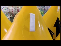 Triangular Inflatable Marker Buoys For Swim Event Yellow Inflatable Water Park Buoys