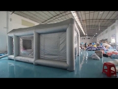 UV Resistant Silver Inflatable  Spray Booth Painting Station For Car Painting