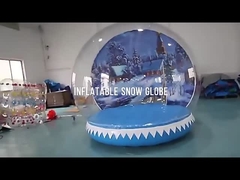 PVC Inflatable Snow Globes Snow Globe Bounce House Photo Booth For Christmas Decoration