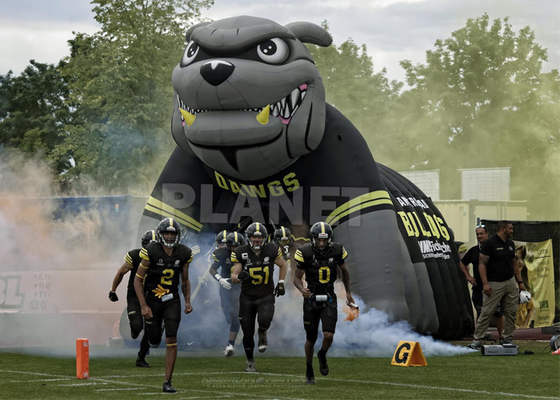 Custom Giant Football Team Mascot Bulldog Tunnel Inflatable Bull Dog Entrance Tent Inflatable Bulldog Tunnel