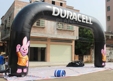 Custom Design Inflatable Finish Line Arch Rental Black Color 2 Years Warranty