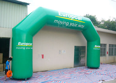 Green Custom Inflatable Arch / Inflatable Start Finish Arch Wind Resistance