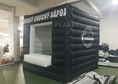 Black Small Inflatable Advertising Tent Oxford Cloth Logo Printing