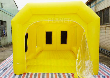 6 M Yellow Inflatable Spray Booth / Automotive Paint Booths Two Air System