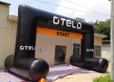 Black Custom Inflatable Arch Oxford Cloth Material UV Protection