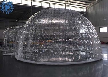 Outdoor Transparent Inflatable Dome Tent For Mobile Hotel / Clear Igloo Tent