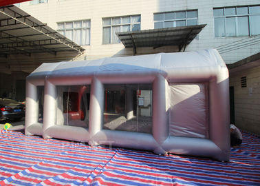 Automobile Oxford Cloth Silver Inflatable Spray Booth With Removable Flooring