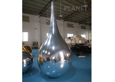 Reflective Inflatable Mirror Ball Water Drop Shaped Customized Size