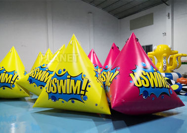 2.5m Inflatable Water Floating Marker buoys With Logo Yellow / Pink
