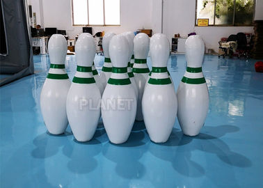 CE PVC Tarpaulins Inflatable Bowling Pins Set Game With Zorb Ball