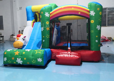 210D Oxford Inflatable Sports Games / Home Bounce House Slide Combo 3.55x3.3x2.5M
