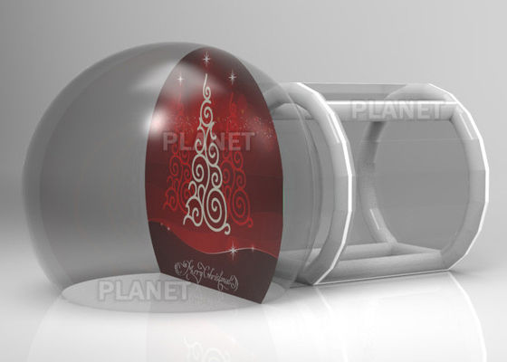 Custom Backdrop Inflatable Christmas Photo Snow Globes With Tunnel