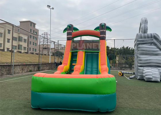 PVC Jungle Party 1000D Durable Inflatable Pool Slide