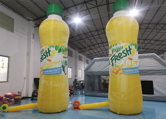 Advertising Inflatable Orange Juice Bottle Full Printing Logo