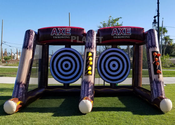 Flying Single / Double Size Interactive Game Inflatable Axe Throwing Carnival Game For Sale