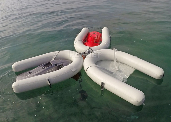White Grain Motor Boat Station Jetski C Shape Jet Ski Floating Dock Inflatable Floating Jet Ski C Dock For Yacht