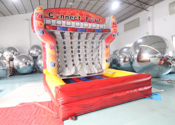 0.55mm PVC Outdoor Sport Rental Party Inflatable Score Connect Four 4 In A Row Basketball Shooting Game