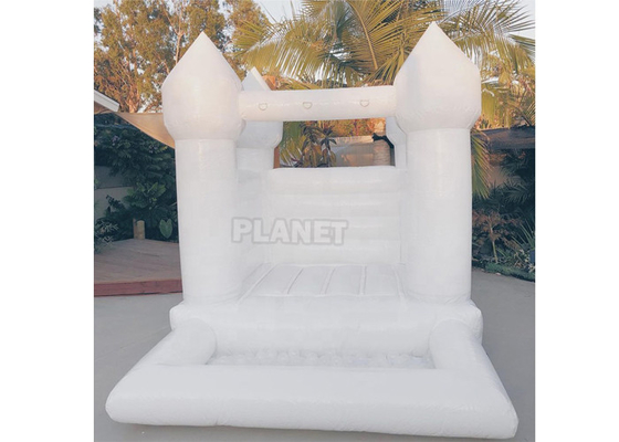 PVC Inflatable Small White Bouncy Toddlers Bounce Castle House With Ball Pool For Event