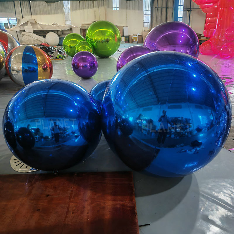 Double Layer Reflective PVC Hanging Resuable Blue Inflatable Mirror ...