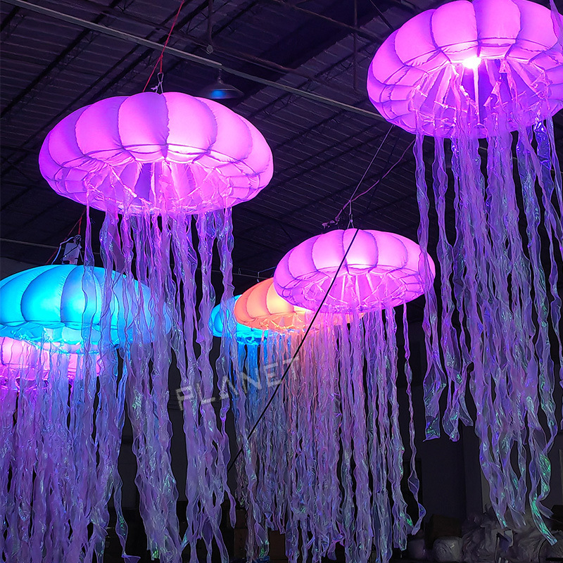Custom Colorful Changing Led Hanging Inflatable Jellyfish Balloon ...