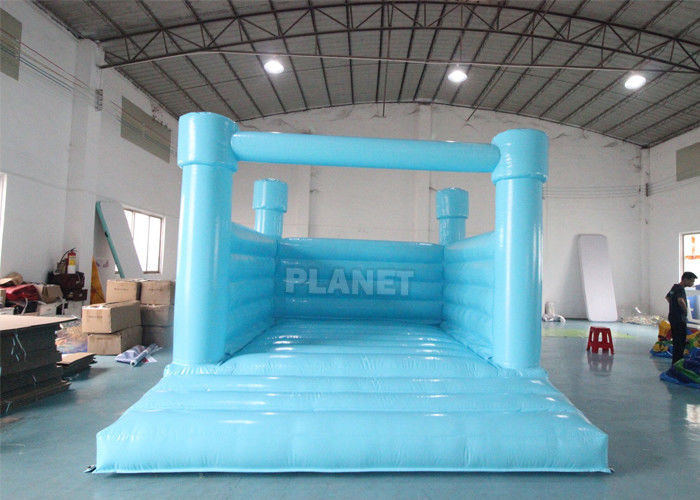 PVC Material Inflatable Bouncy Jumping Castle Blue Slide Commercial ...