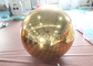 Gold Disco Mirror Ball Advertising Inflatable Mirror Balloon Reflective Inflatable Disco Sphere For Party