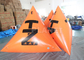 Custom Logo 1.5m Airtight Water Floating Race Marker Air Buoys Swim Triathlon Inflatable Triangle Buoy