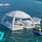 Outdoor Entertainment Inflatable Floating Platform Inflatable Dock Tent Shade Floating Island