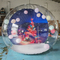 Custom Giant Inflatable Snow Globe Bubble Balloon House Photo Booth PVC With Christmas Backdrop