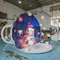 Custom Giant Inflatable Snow Globe Bubble Balloon House Photo Booth PVC With Christmas Backdrop
