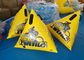 Triathlon Race 1.5m Yellow Custom Logo Floating Triangle ShapeInflatable Marker Buoy For Water Event