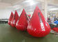 Red Color Inflatable Water Buoy 0.6 Mm PVC Tarpaulin Material Logo Printing
