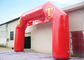 Red Custom Inflatable Arch PVC Tarpaulin , Inflatable Race Arch Logo Printing