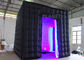 Durable Inflatable Cube Photo Booth Enclosure Black Exterior And White Interior