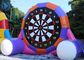 6m PVC Tarpaulin Inflatable Kick Dart Board Soccer Game With Velcro Balls Purple Color