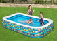 Children Square Shape Blue PVC Inflatable Swimming Pools