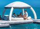 3.4x3.4m Floating Inflatable Docks Water Park Inflatable Resting Island With Shade Tent