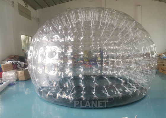 Pvc Inflatable Dome Camping Clear 0.7mm PVC Inflatable Dome Tent With Doors