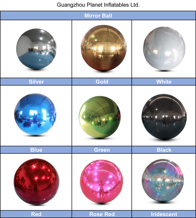 Giant PVC Dazzling Floating Inflatable Colorful Mirror Ball Decorative